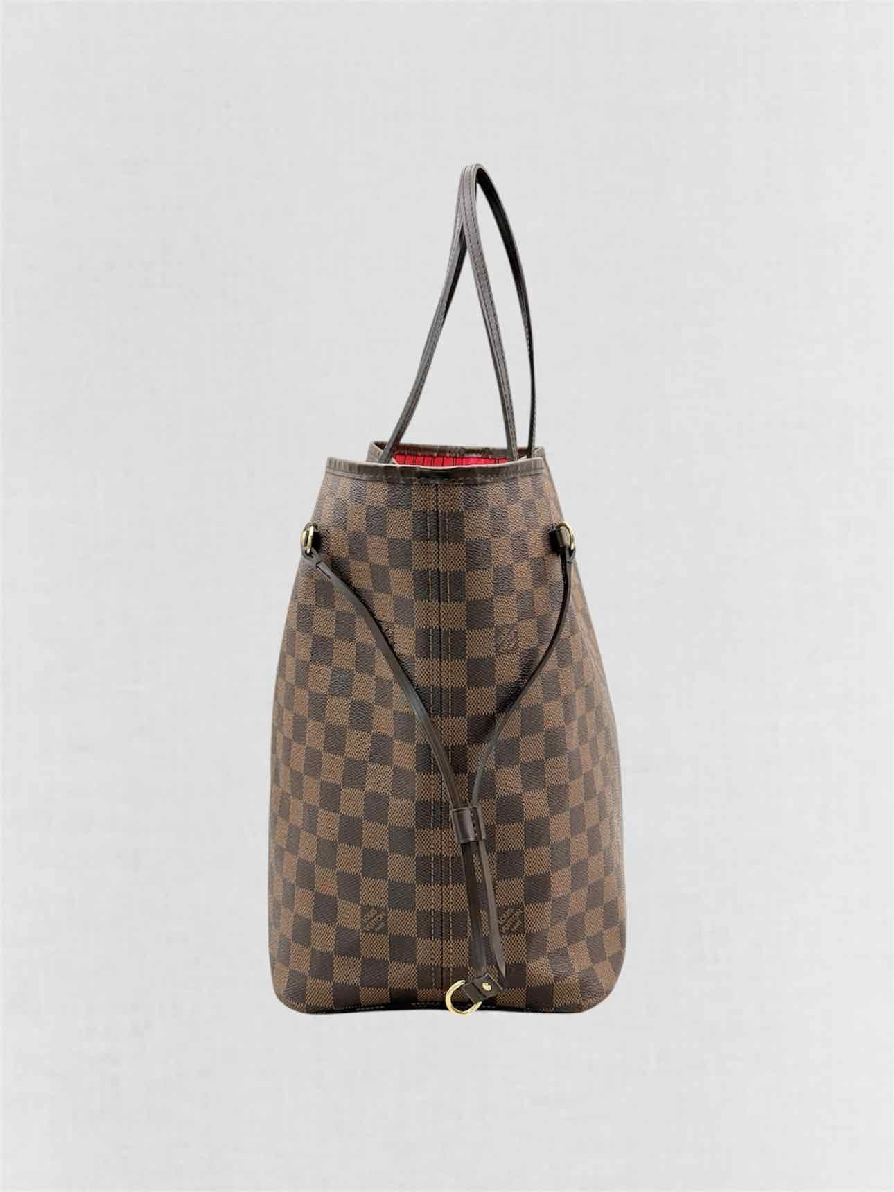LOUIS VUITTON Neverfull Brown Damier Ebene Tote Bag