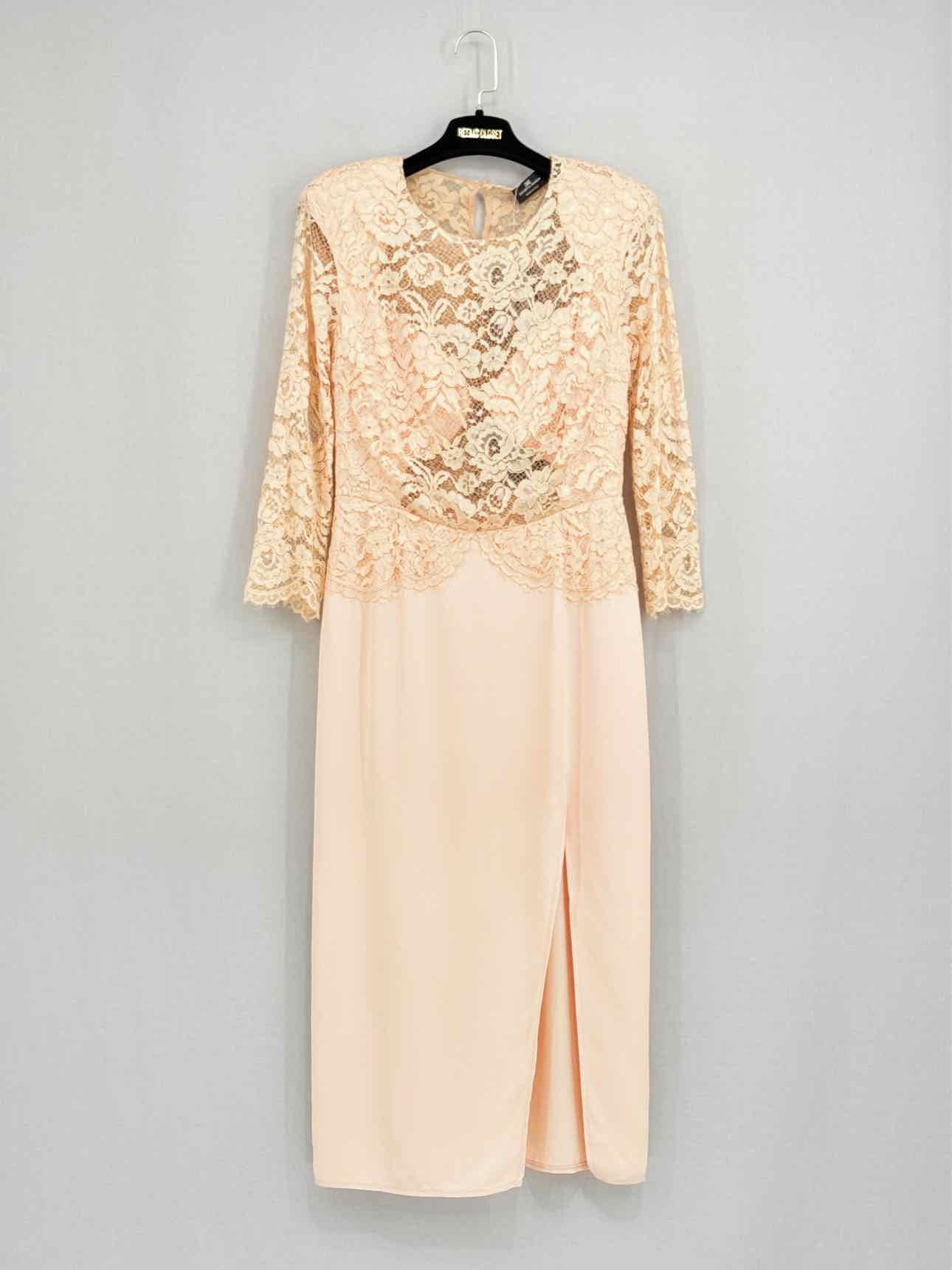 ELISABETTA FRANCHI Peach Size US 8 Knee Length Dress