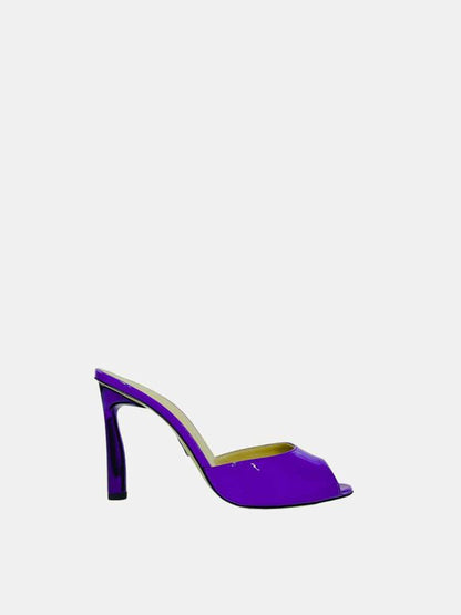 PAUL ANDREW Peep Violet Mules 38