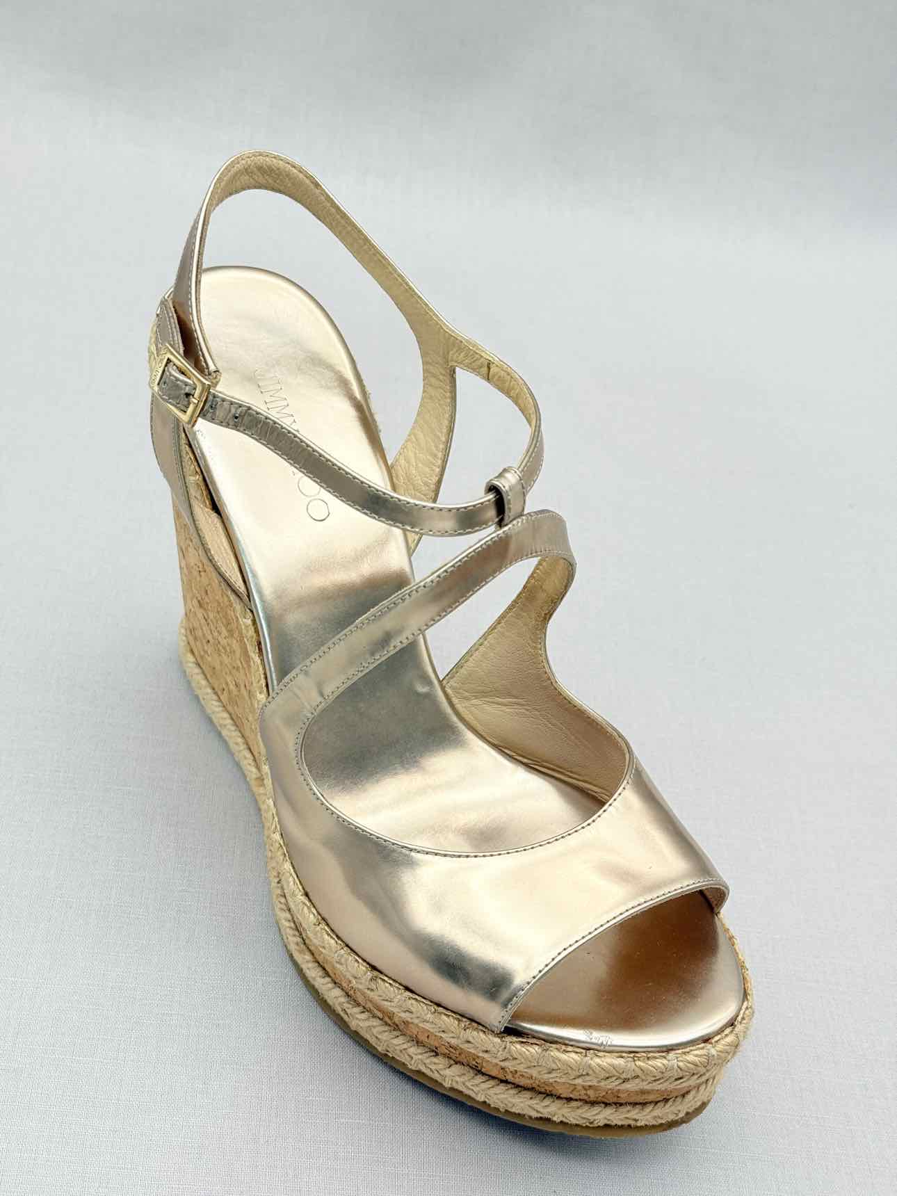 JIMMY CHOO Ayla Gold Size EU 41 Wedges