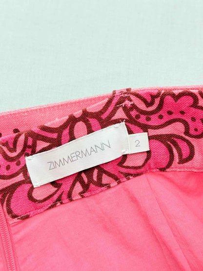 ZIMMERMANN Pink & White Size Medium Outfit Set