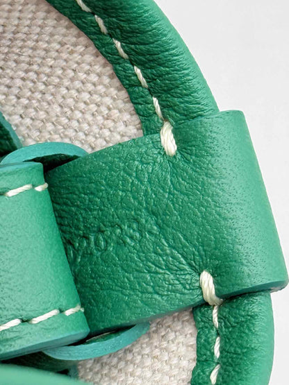 GOYARD Petit Flot Green Goyardine Chevron Bucket Bag
