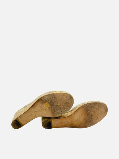 CELINE Espadrille White Size EU 38 Wedges