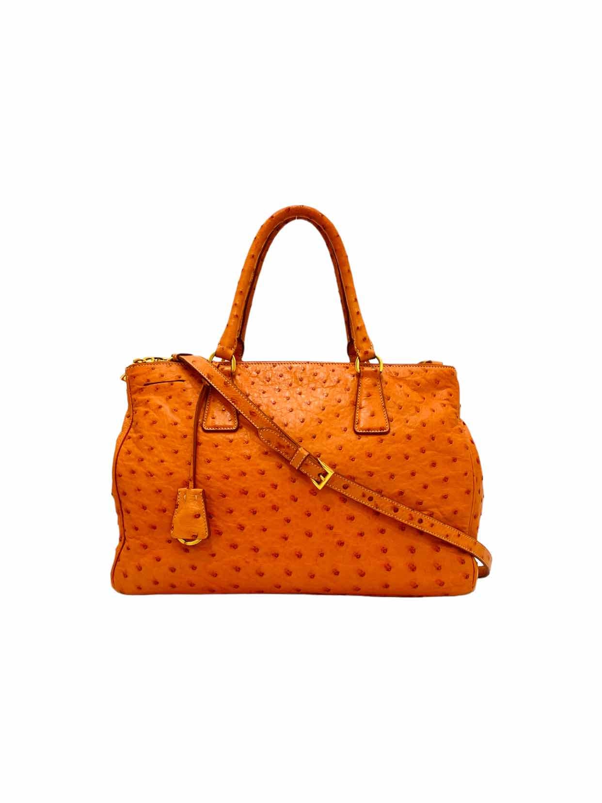 PRADA Double Zip Orange Top Handle