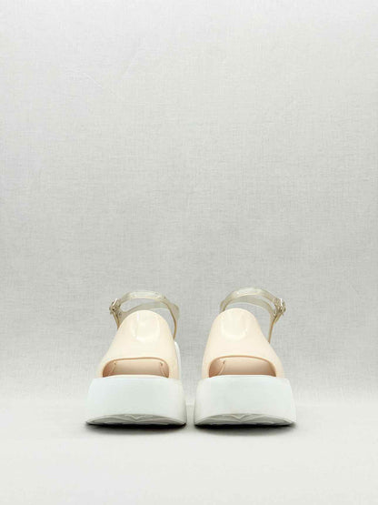 MELISSA Beige & White Size EU 39 Heeled Sandals