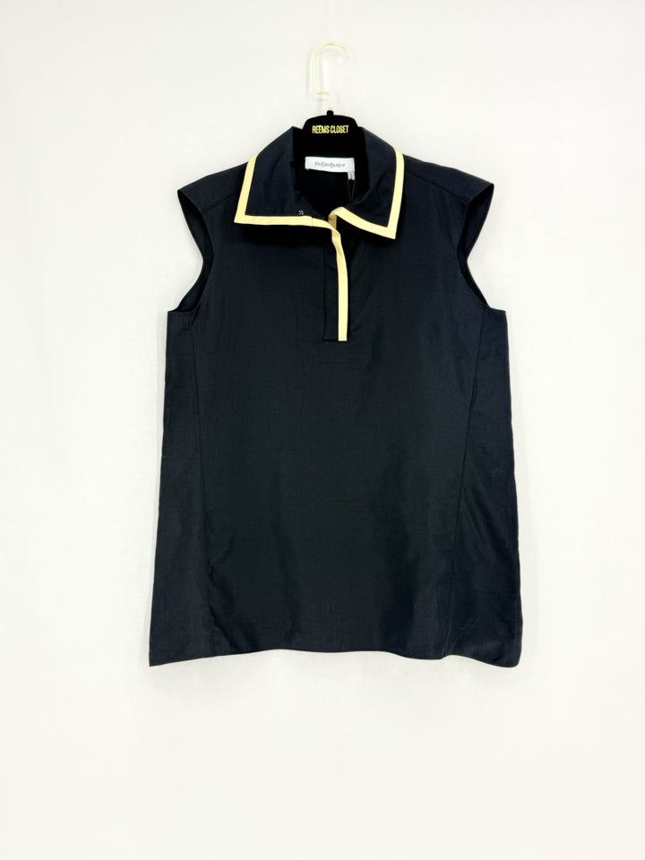 YVES SAINT LAURENT Sleeveless Black Size US 10 Top