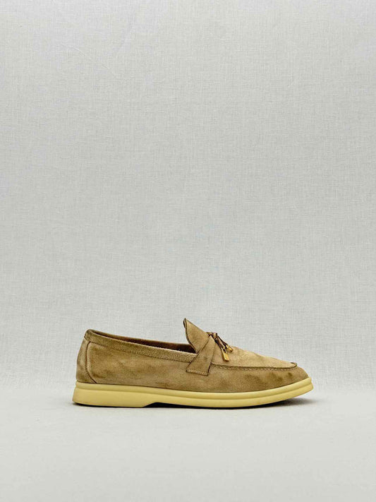 LORO PIANA Beige Size EU 39.5 Slip-ons