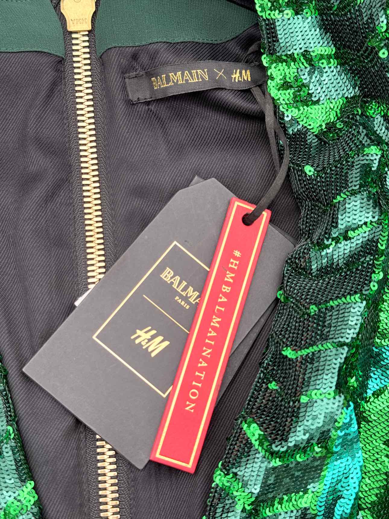 BALMAIN Green Size US 2 Short Dress