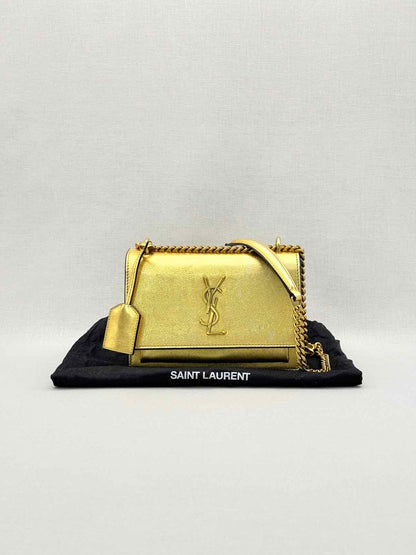 SAINT LAURENT Sunset Metallic Gold Crossbody