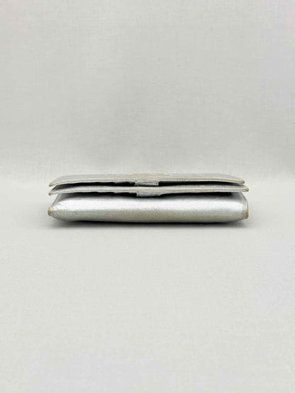 DOLCE & GABBANA Metallic Silver Continental Wallet