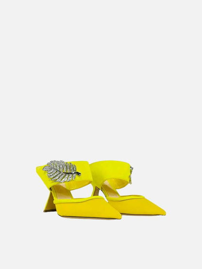 NICHOLAS KIRKWOOD Monstera Neon Yellow Size EU 36 Mules