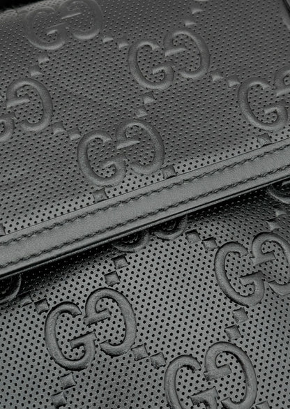 GUCCI Black GG Embossed Crossbody