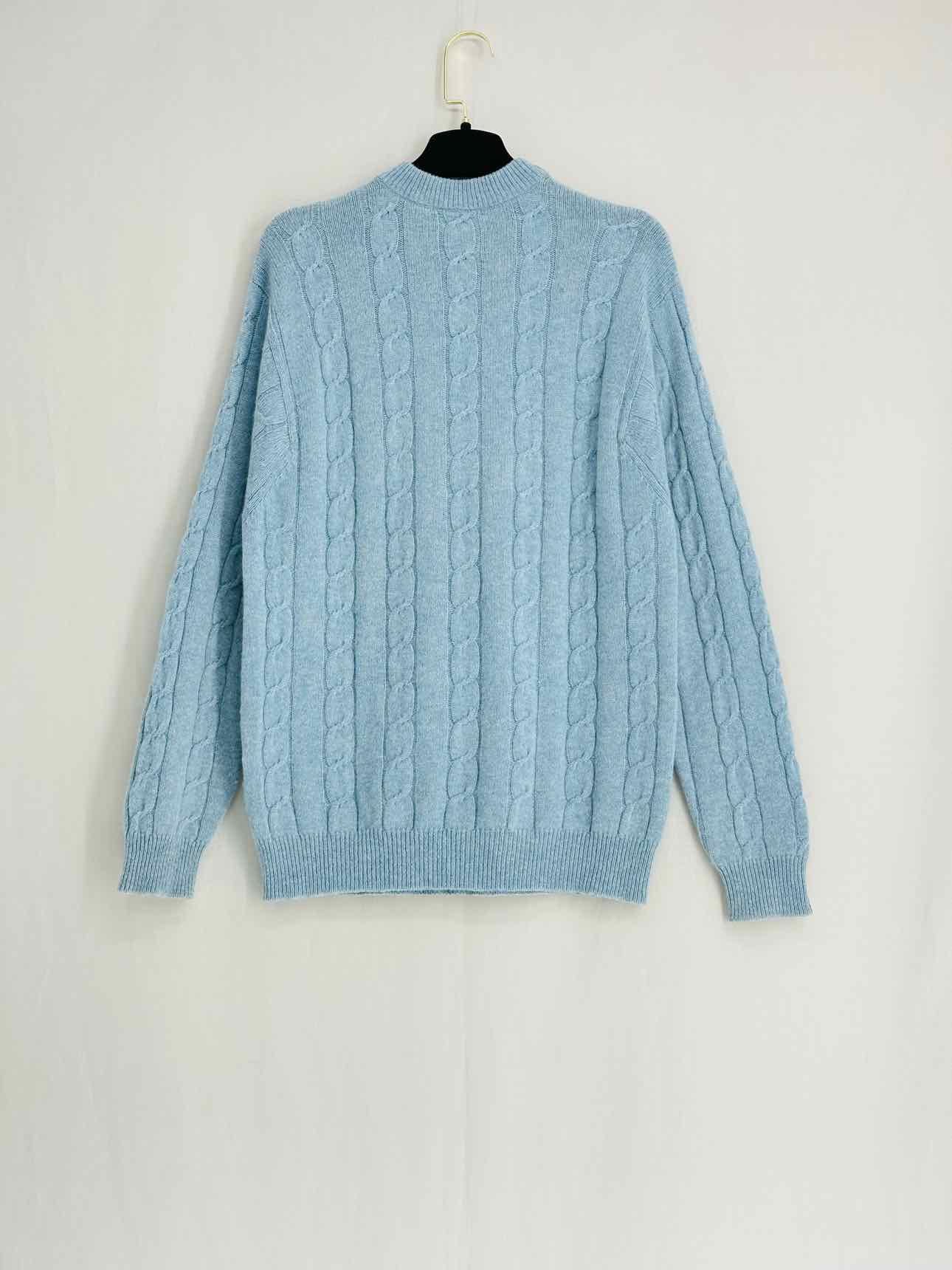 CONNOLLY Cable Knit Pale Blue Size Small Jumper