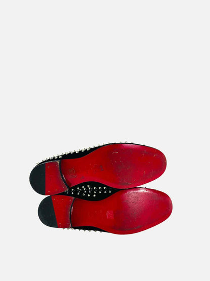 CHRISTIAN LOUBOUTIN Dandelion Spikes Black Loafers 10.5