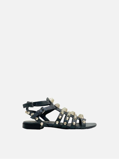 BALENCIAGA Gladiator Black Giant Studded Sandals 38