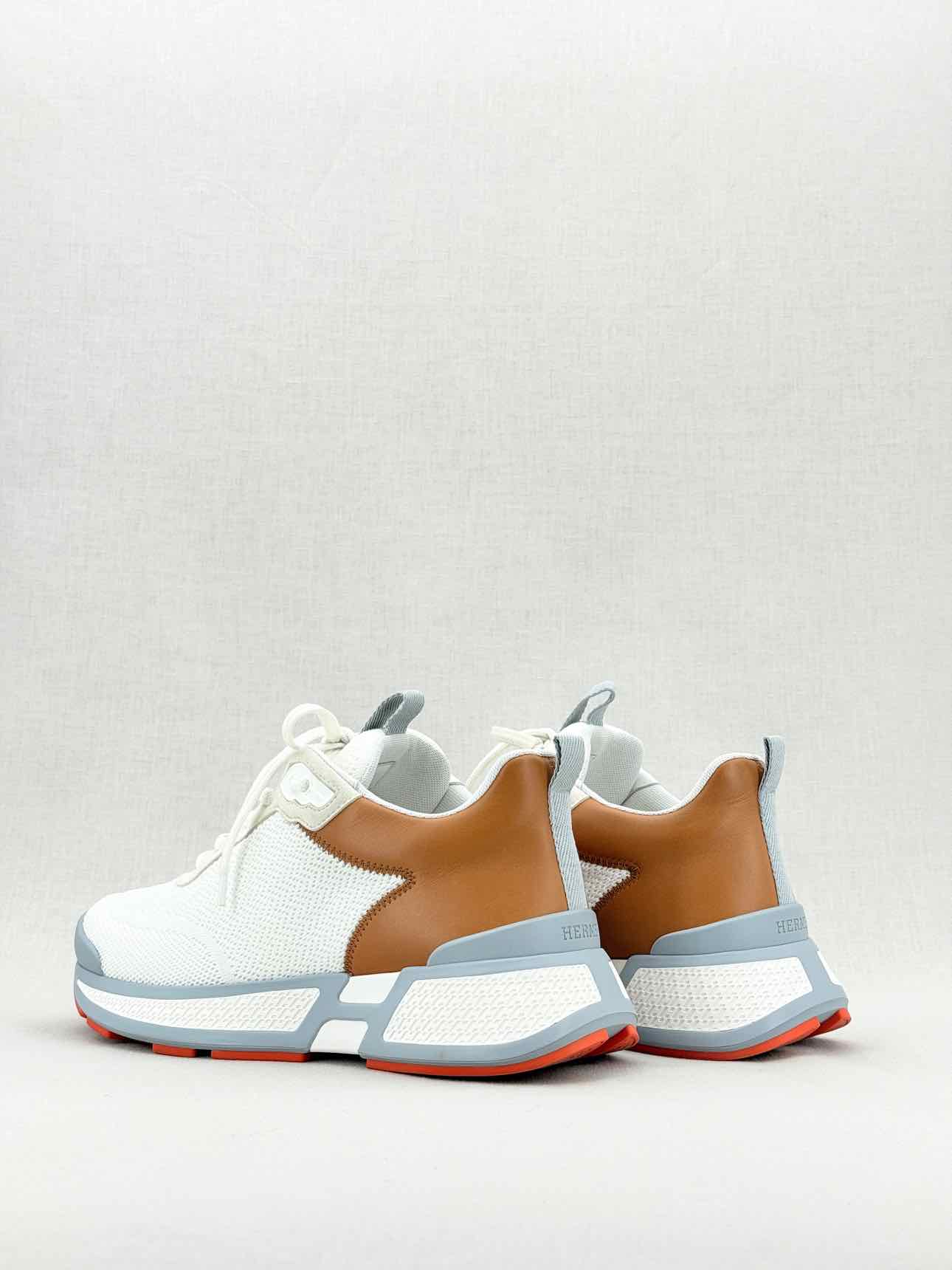 HERMES Heros Blanc / Natural Size EU 38.5 Sneakers