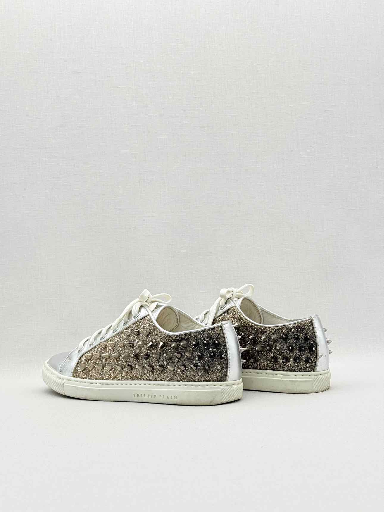 PHILIPP PLEIN Gold & Silver Size EU 36 Sneakers