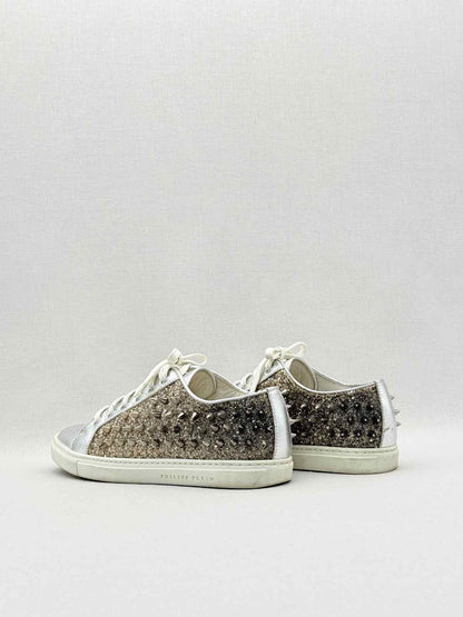 PHILIPP PLEIN Gold & Silver Size EU 36 Sneakers