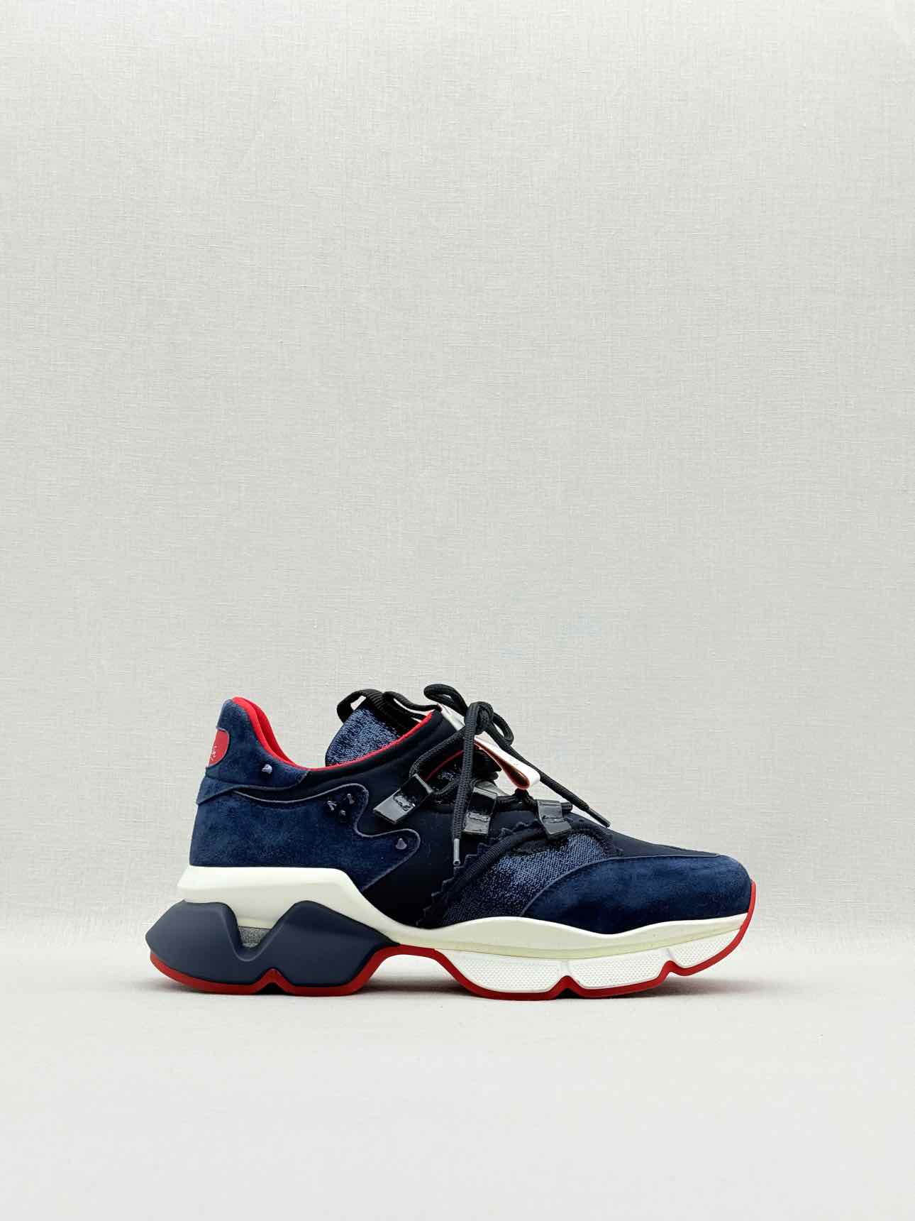 CHRISTIAN LOUBOUTIN Blue & White Size EU 38 Sneakers