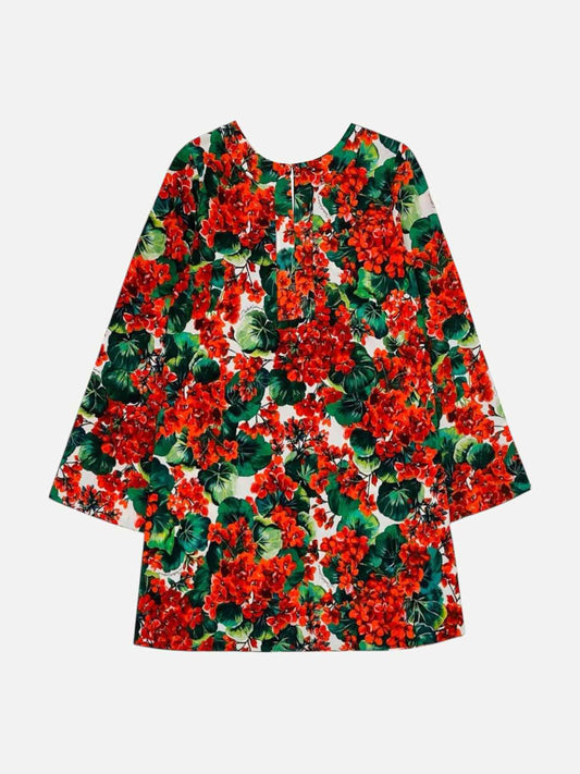DOLCE & GABBANA White Multicolor Size US 6 Short Dress