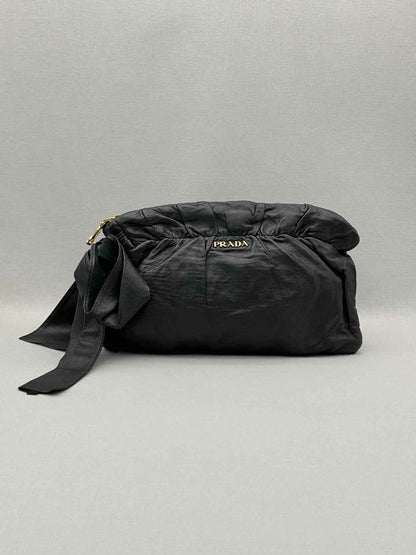 PRADA Antik Bow Black Clutch