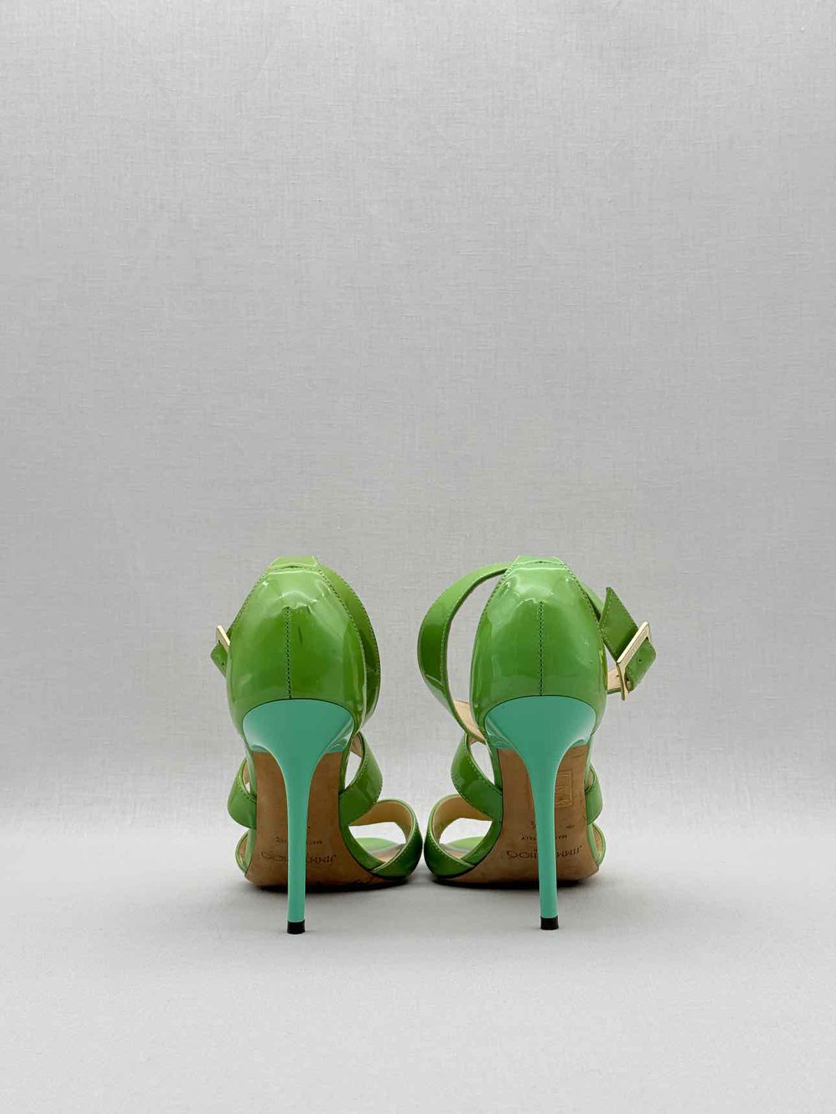 JIMMY CHOO Louise Green Size EU 37.5 Heeled Sandals