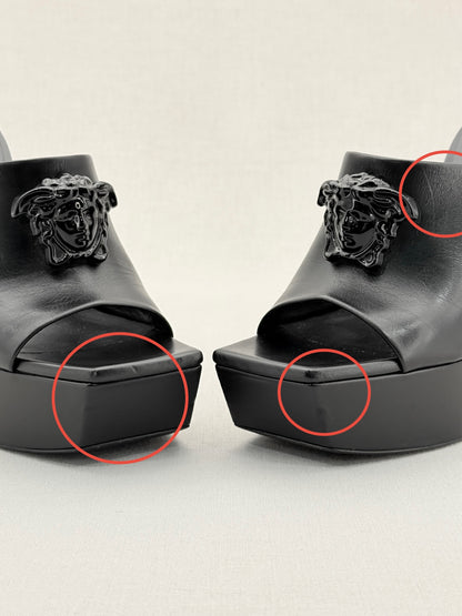 VERSACE La Medusa Black Size EU 37 Mules