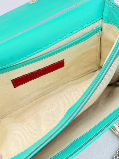 VALENTINO GARAVANI Rockstud Turquoise Shoulder Bag