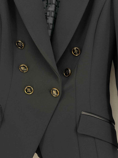 ELISABETTA FRANCHI Black Size US 4 Jacket