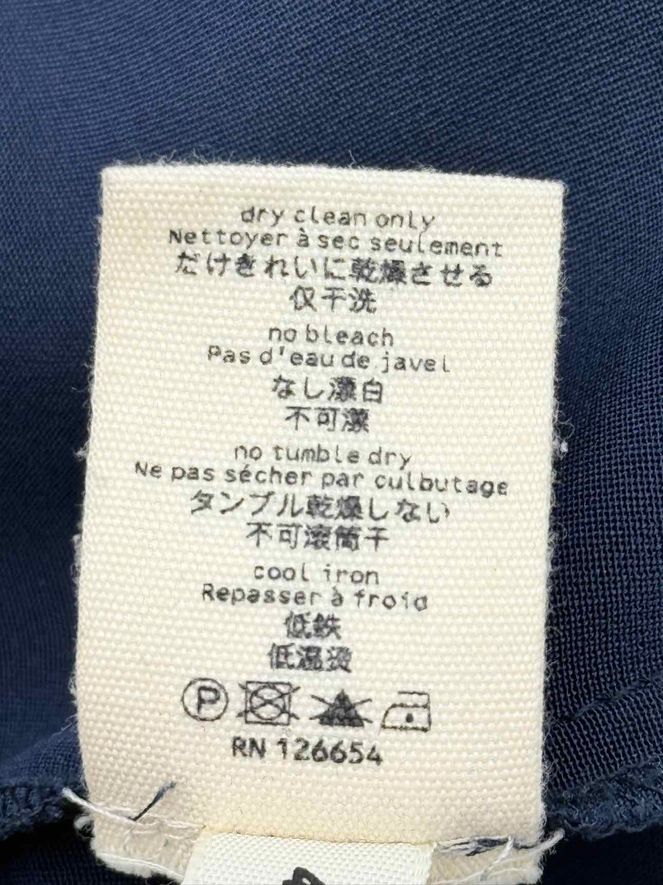 L'AGENCE Navy Blue & Beige Size US 10 Top