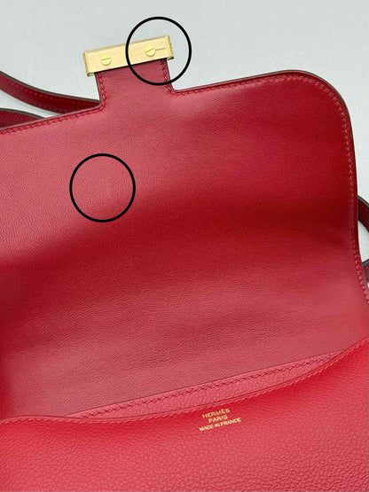 HERMES Constance Rouge Casaque Shoulder Bag