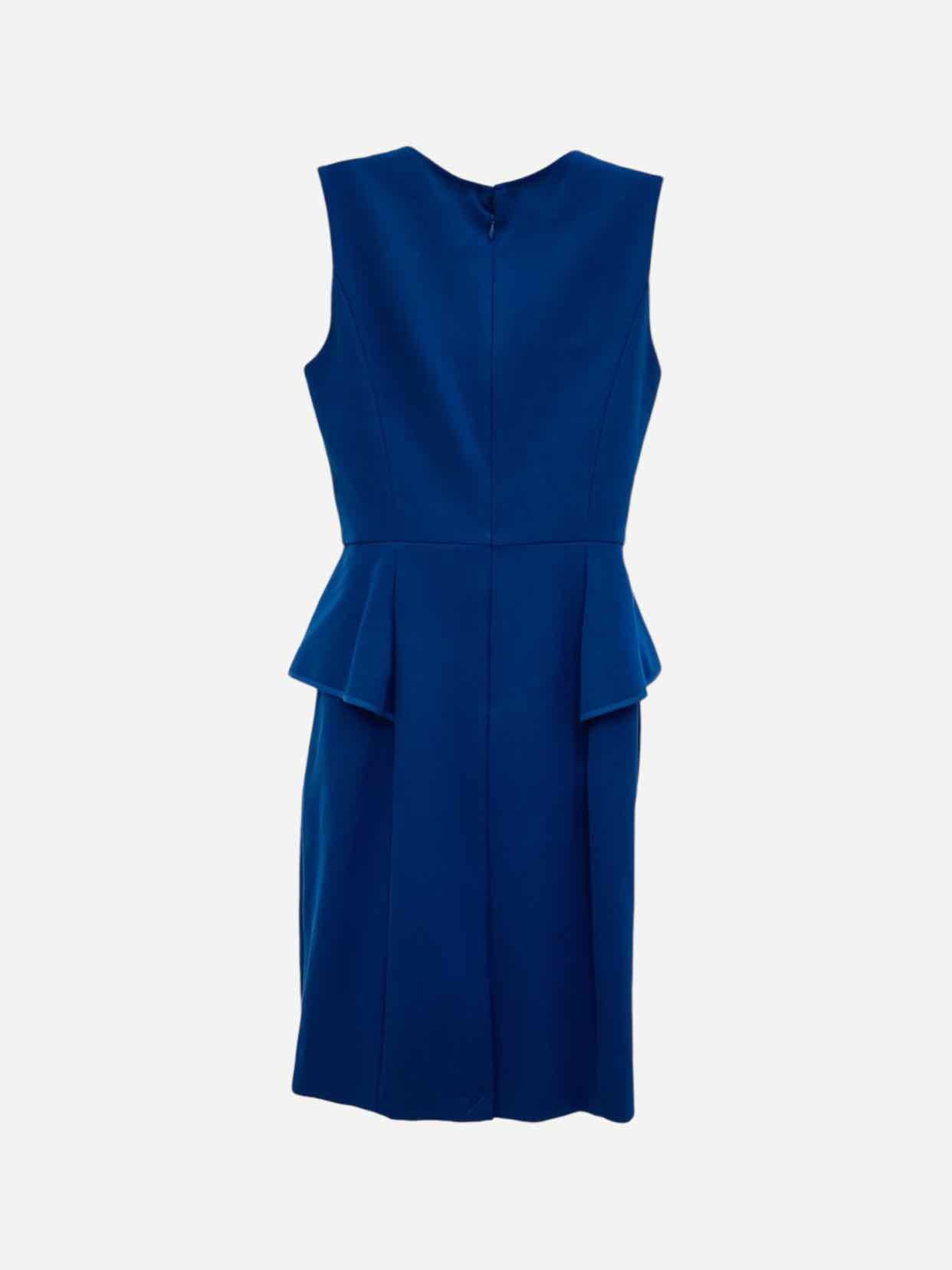 HALSTON HERITAGE Sheath Navy Blue Dress