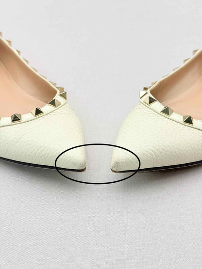 VALENTINO GARAVANI Off-white Size EU 35.5 Ballet Flats