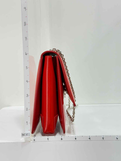 SALVATORE FERRAGAMO Bow Red Shoulder Bag