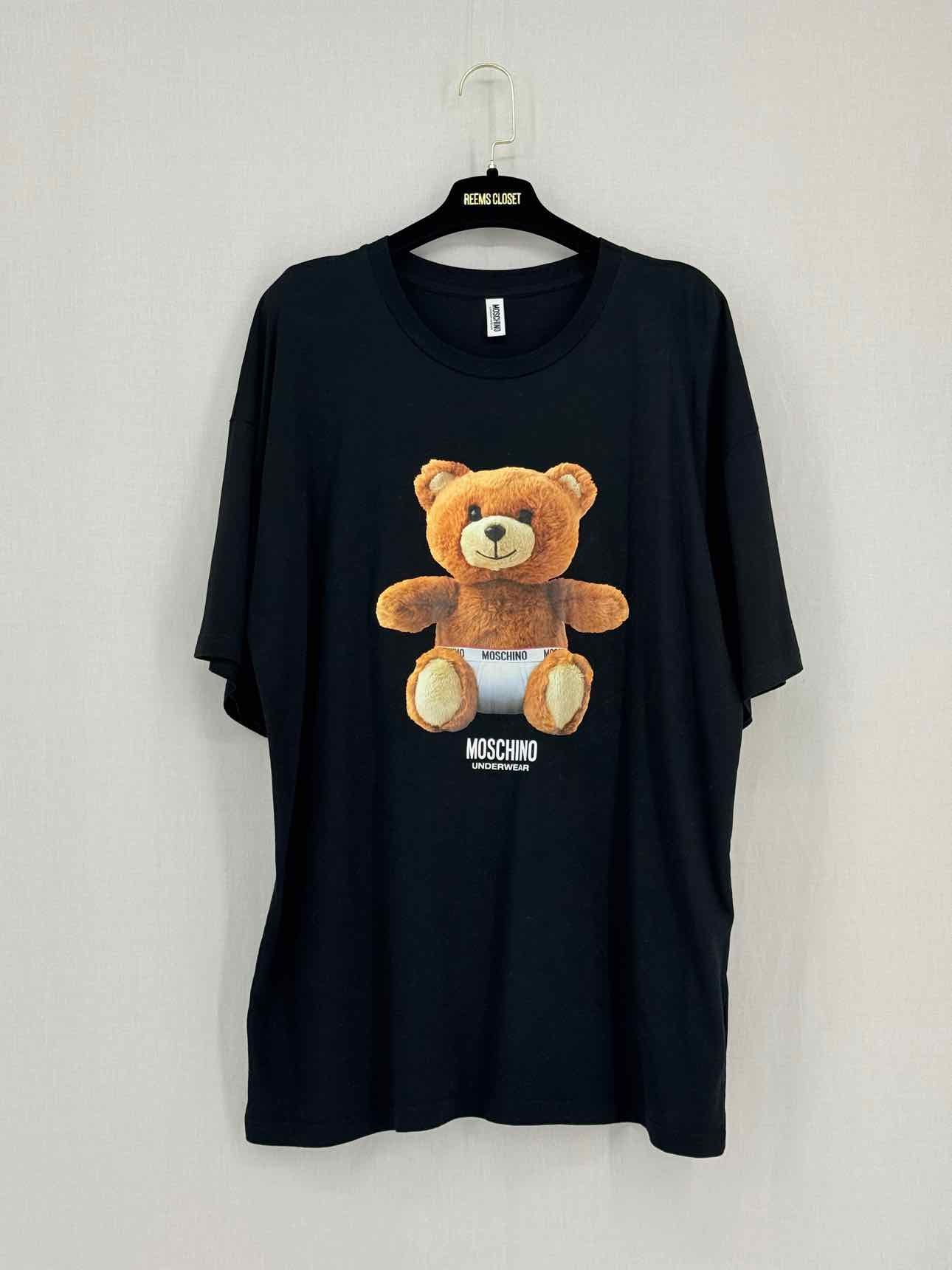 MOSCHINO Black Teddy Bear Size Medium T-shirt