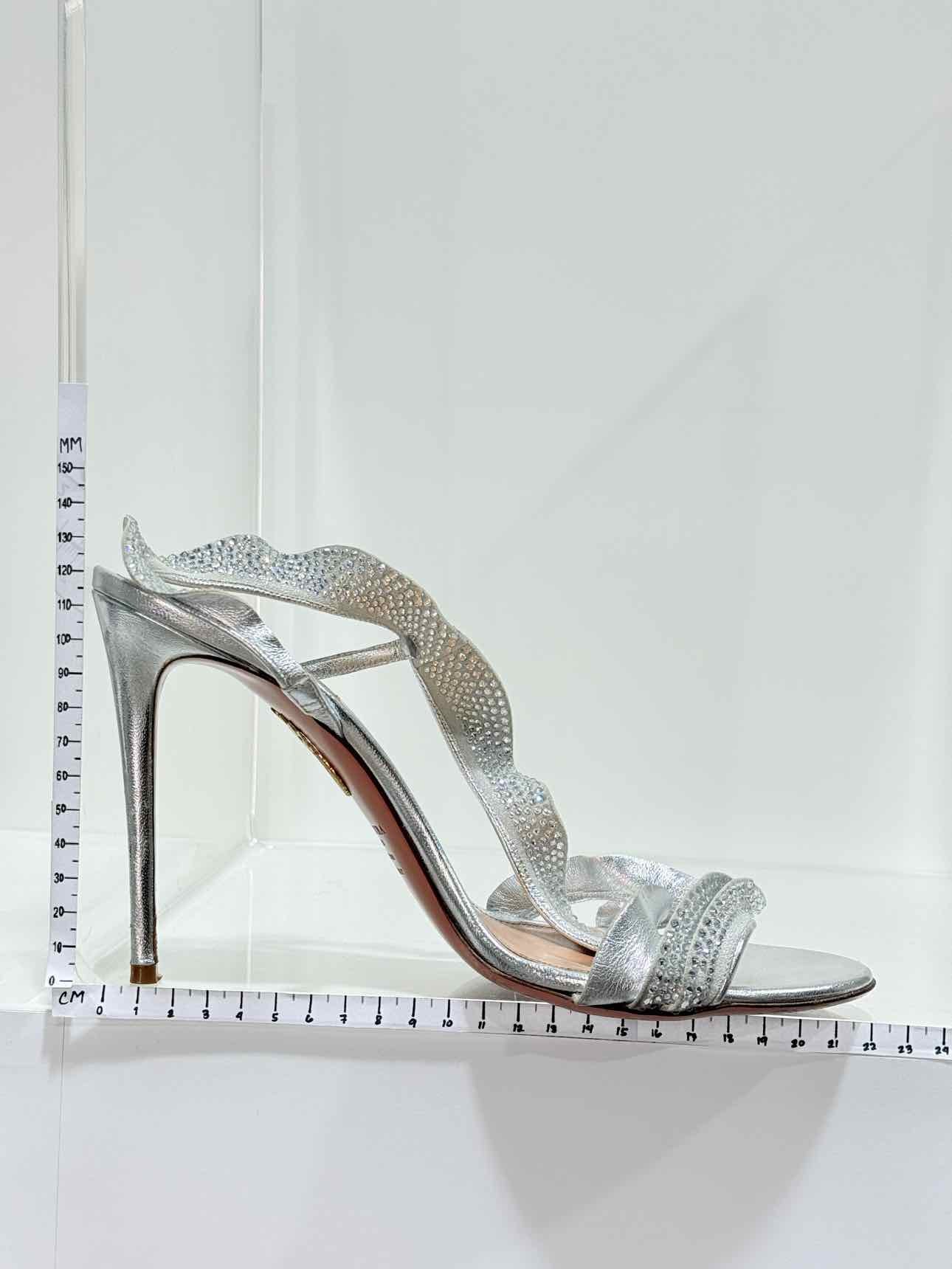AQUAZZURA Silver Size EU 42 Heeled Sandals