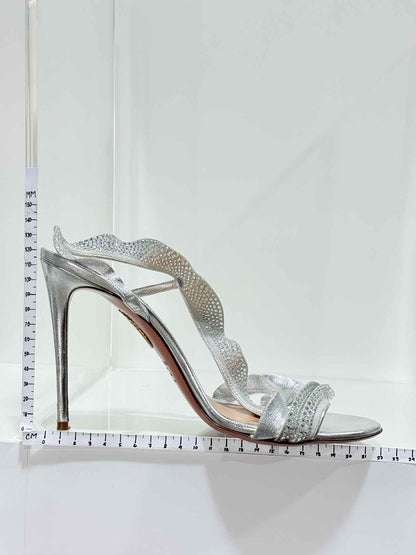 AQUAZZURA Silver Size EU 42 Heeled Sandals