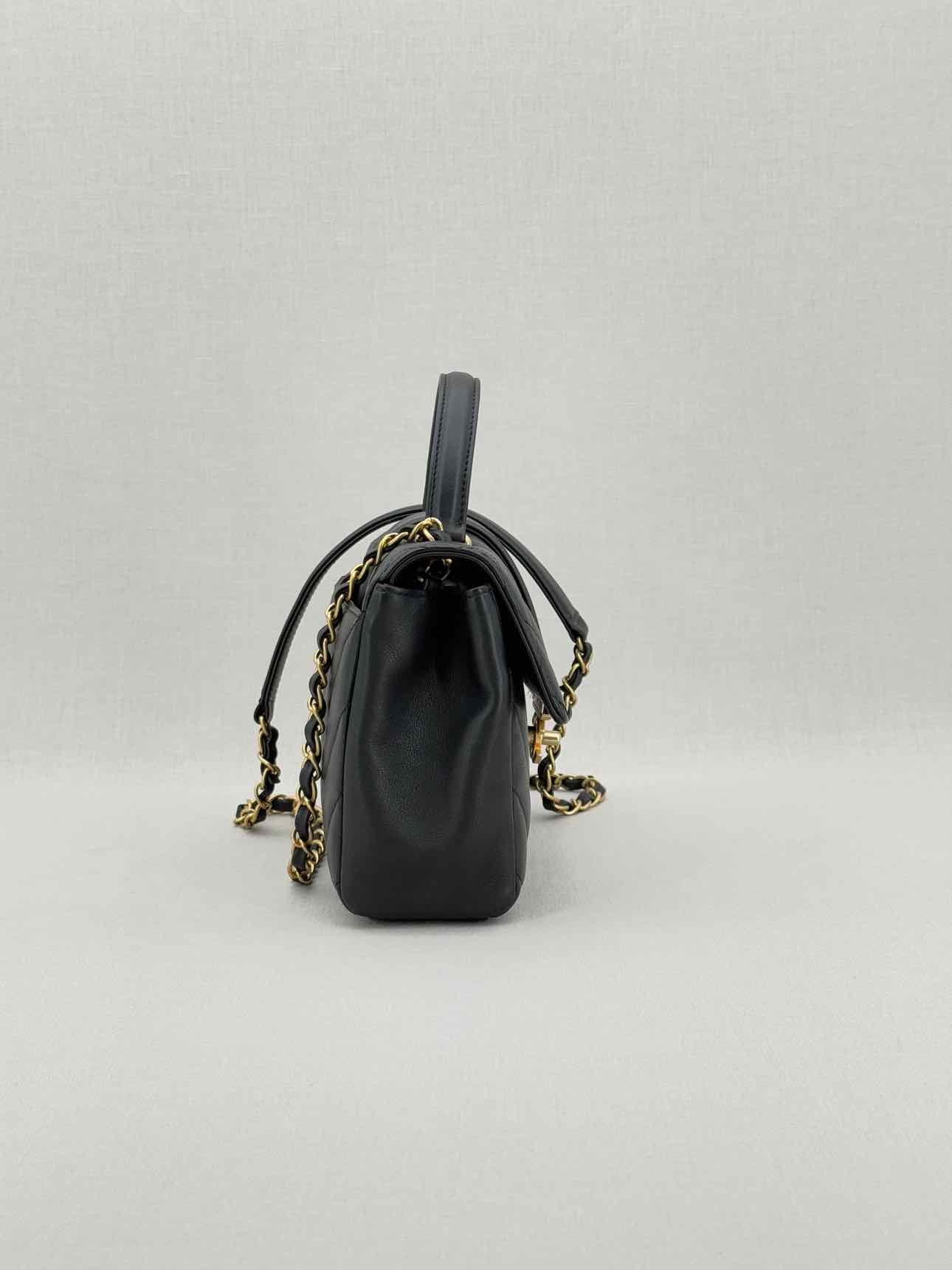 CHANEL In The City Black Quilted Top Handle