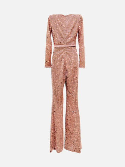 NADINE MERABI Sequin Pink Jumpsuit