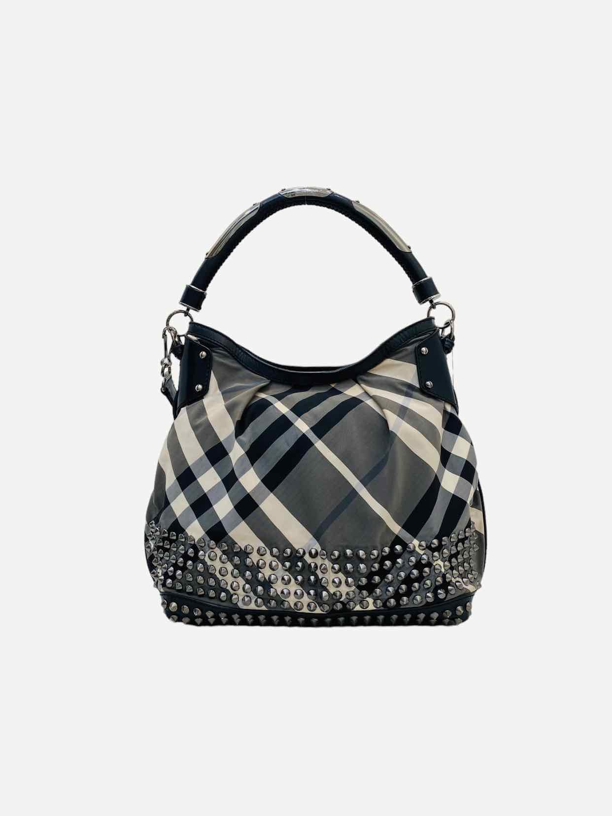 BURBERRY Nylon Black & White Shoulder Bag