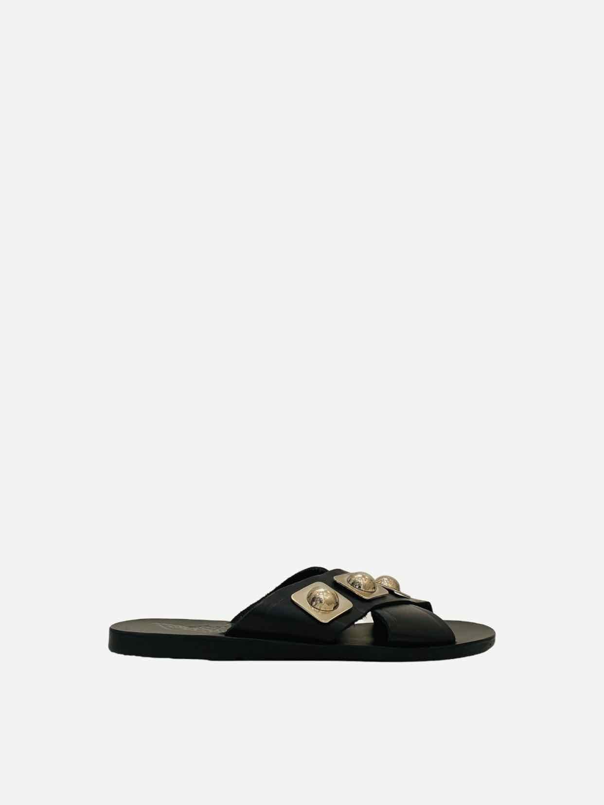 ANCIENT GREEK SANDALS Thais Black Sandals