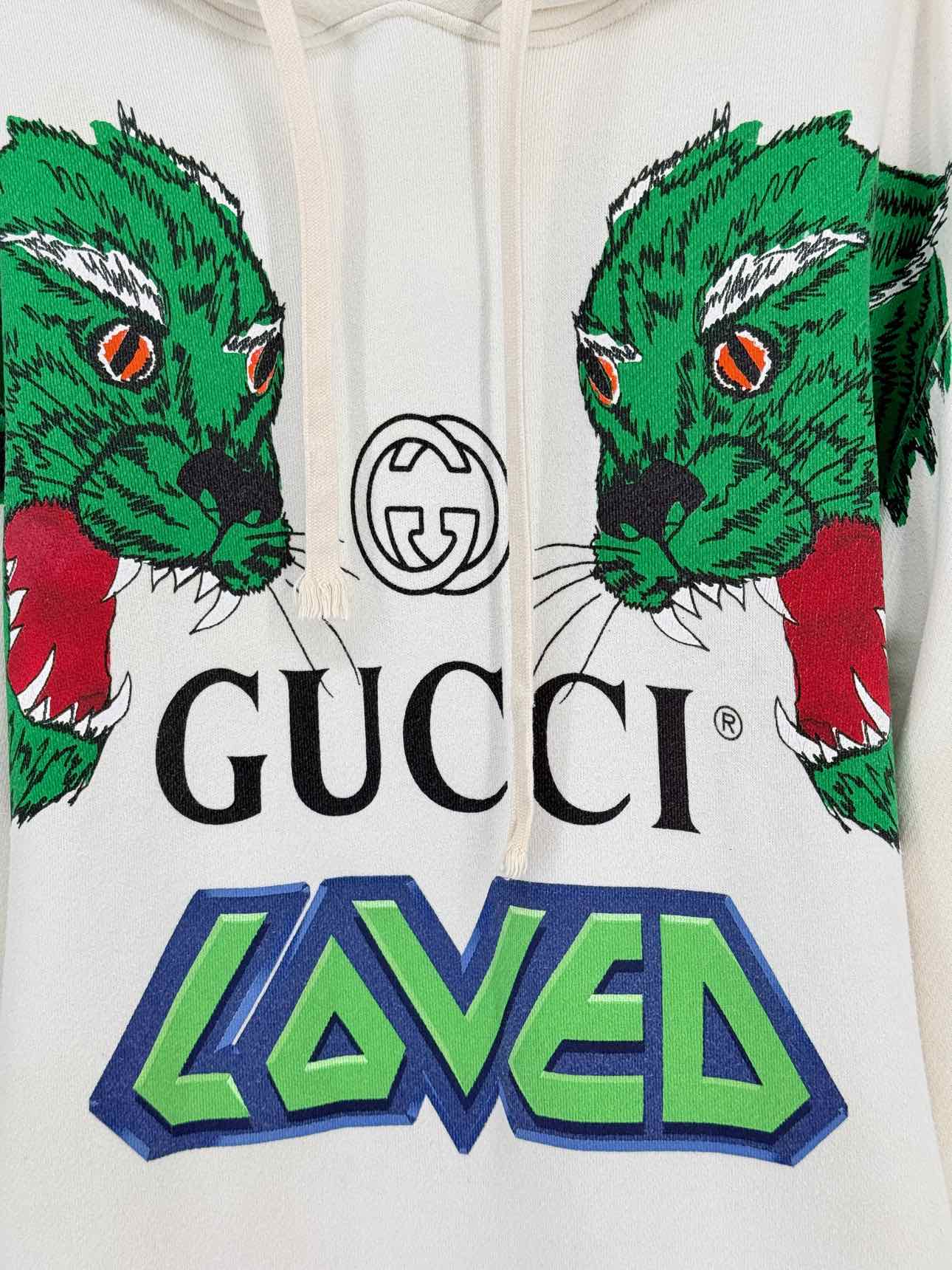 GUCCI Off-white Multicolor Size Large Hoodie