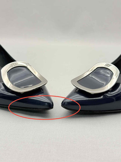 ROGER VIVIER Sexy Choc Navy Blue Size EU 38.5 Pumps