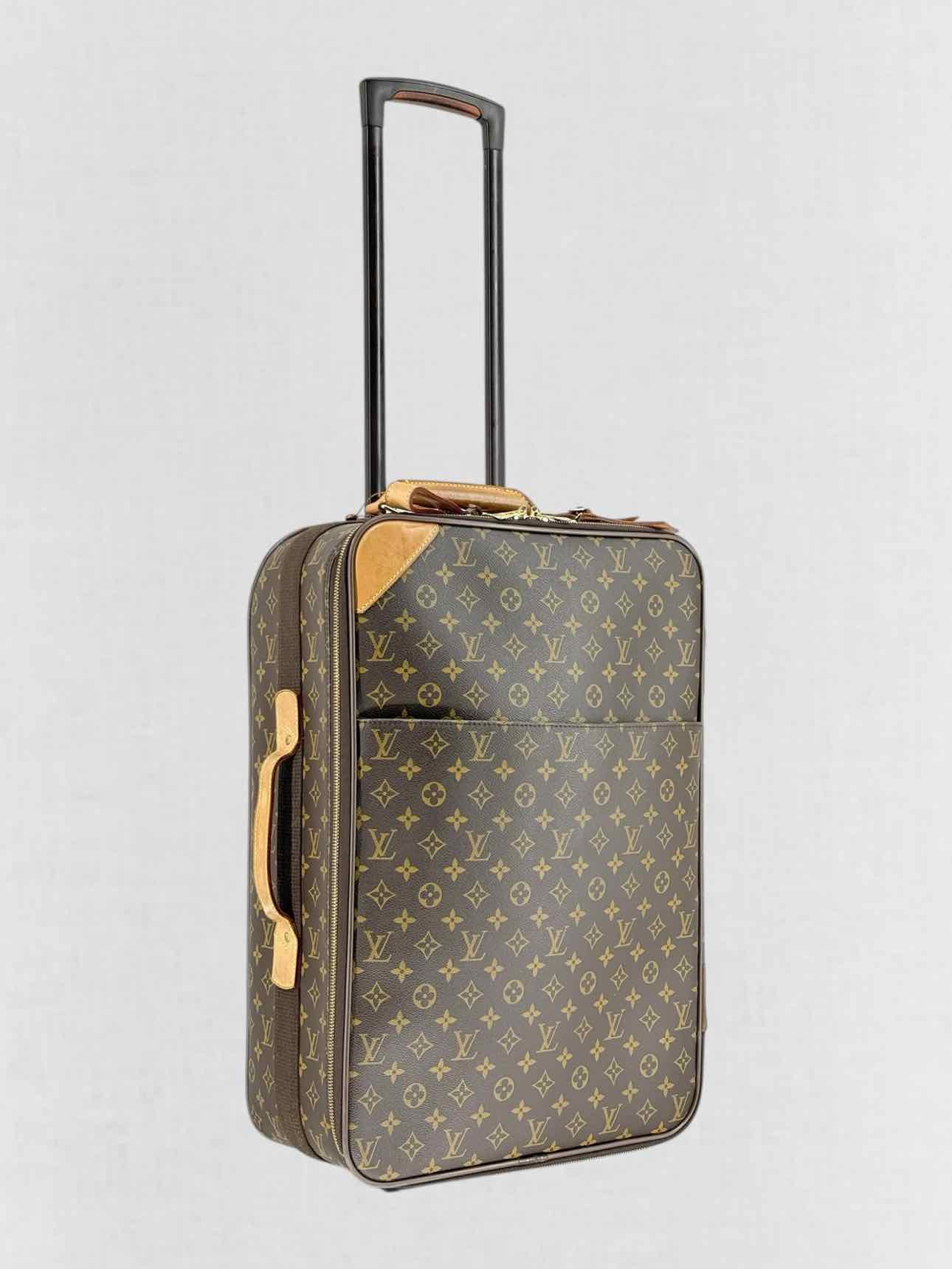 LOUIS VUITTON Pegase 55 Brown Monogram Rolling Luggage