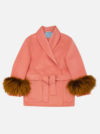 PRADA Belted Pink Size US 0 Coat