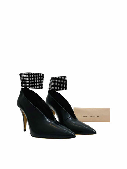 CHRISTOPHER KANE Ankle Strap Black Pumps 38