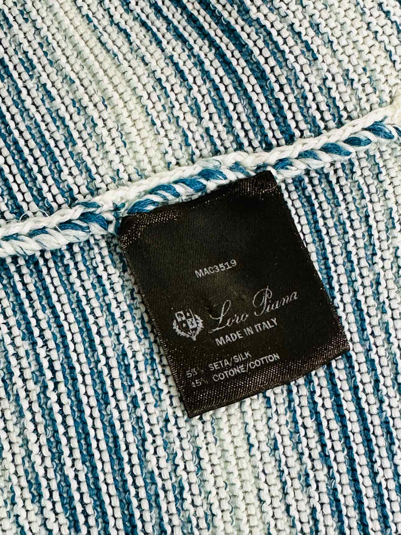 LORO PIANA Knitted Blue Size US 6/8 Top & Pants Outfit