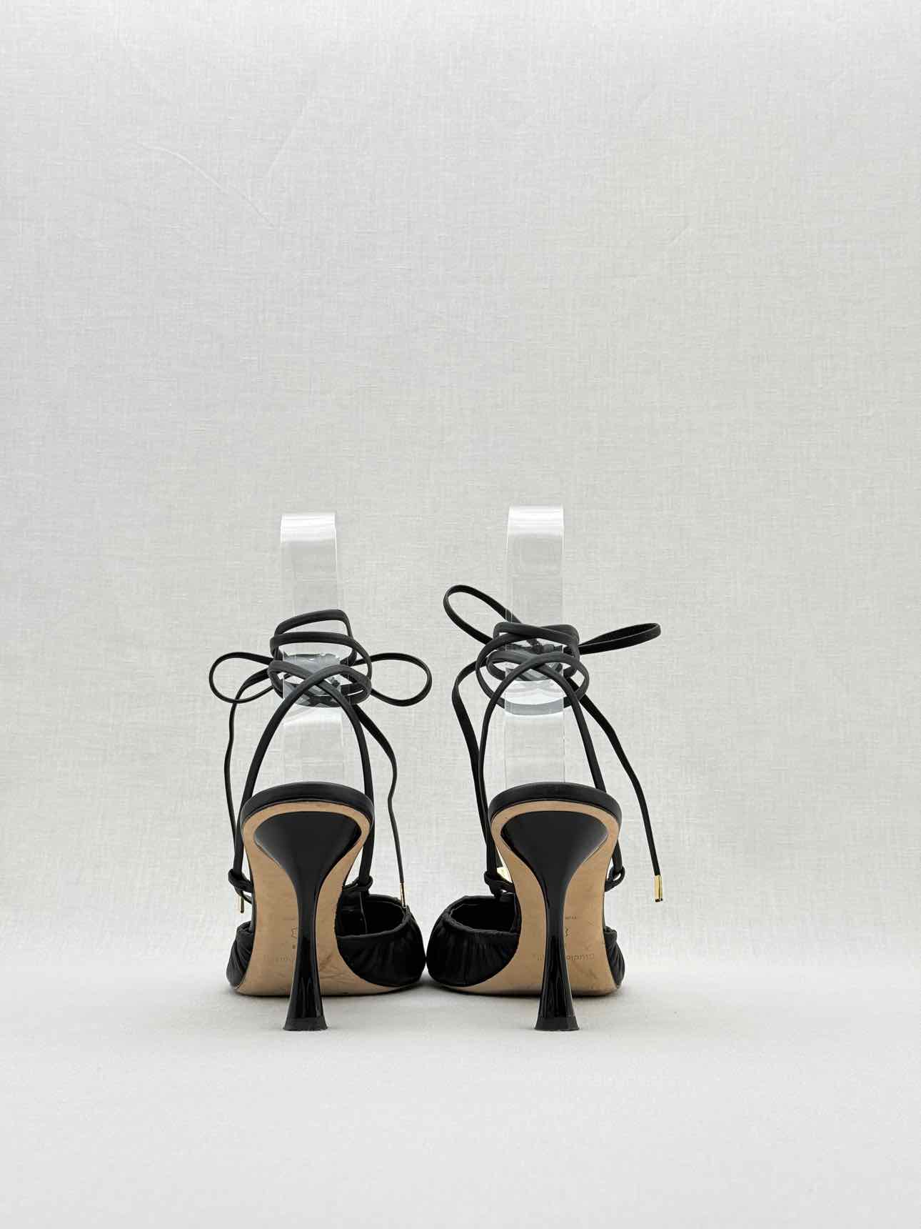 STUDIO AMELIA Round Toe Black Size EU 38 Heeled Sandals