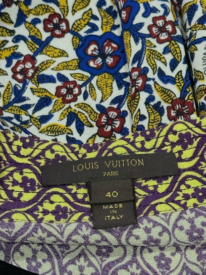 LOUIS VUITTON Yellow Multicolor Printed Size US 8 Shirt