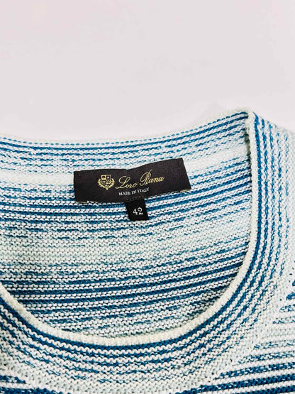 LORO PIANA Knitted Blue Size US 6/8 Top & Pants Outfit